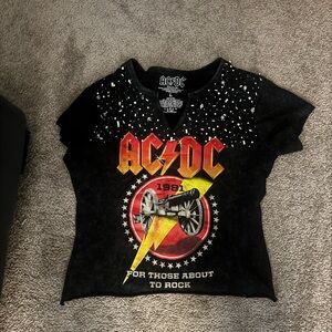 AC/DC Kids Tee - Black and Red with Yellow Accents